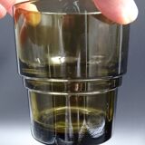 Set of 6 smoked glasses of the brand vereco - around 1970