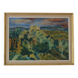 Vintage oil painting landscape