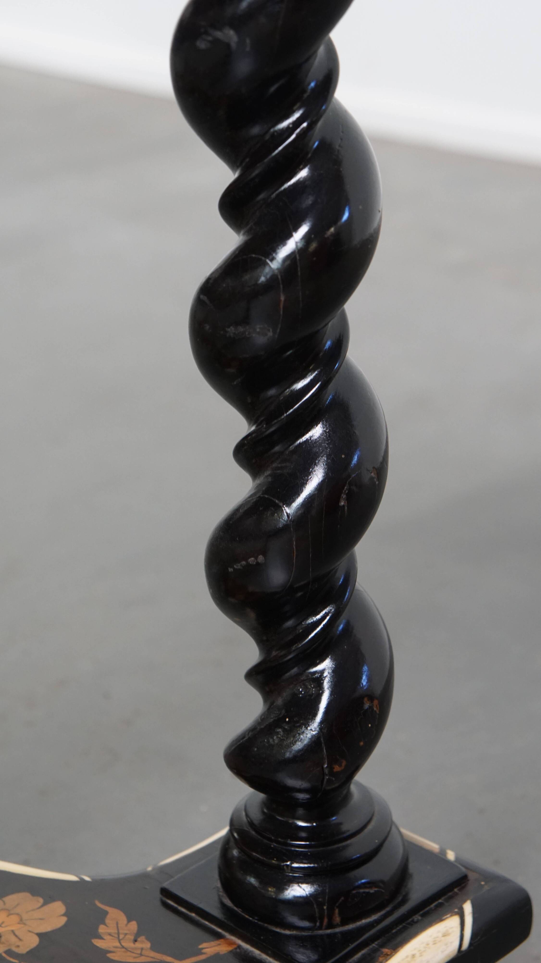 Antique 19th-Century Dutch Marquetry Table