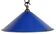 Suspension industrielle en tôle émaillée bleue, années 1950
