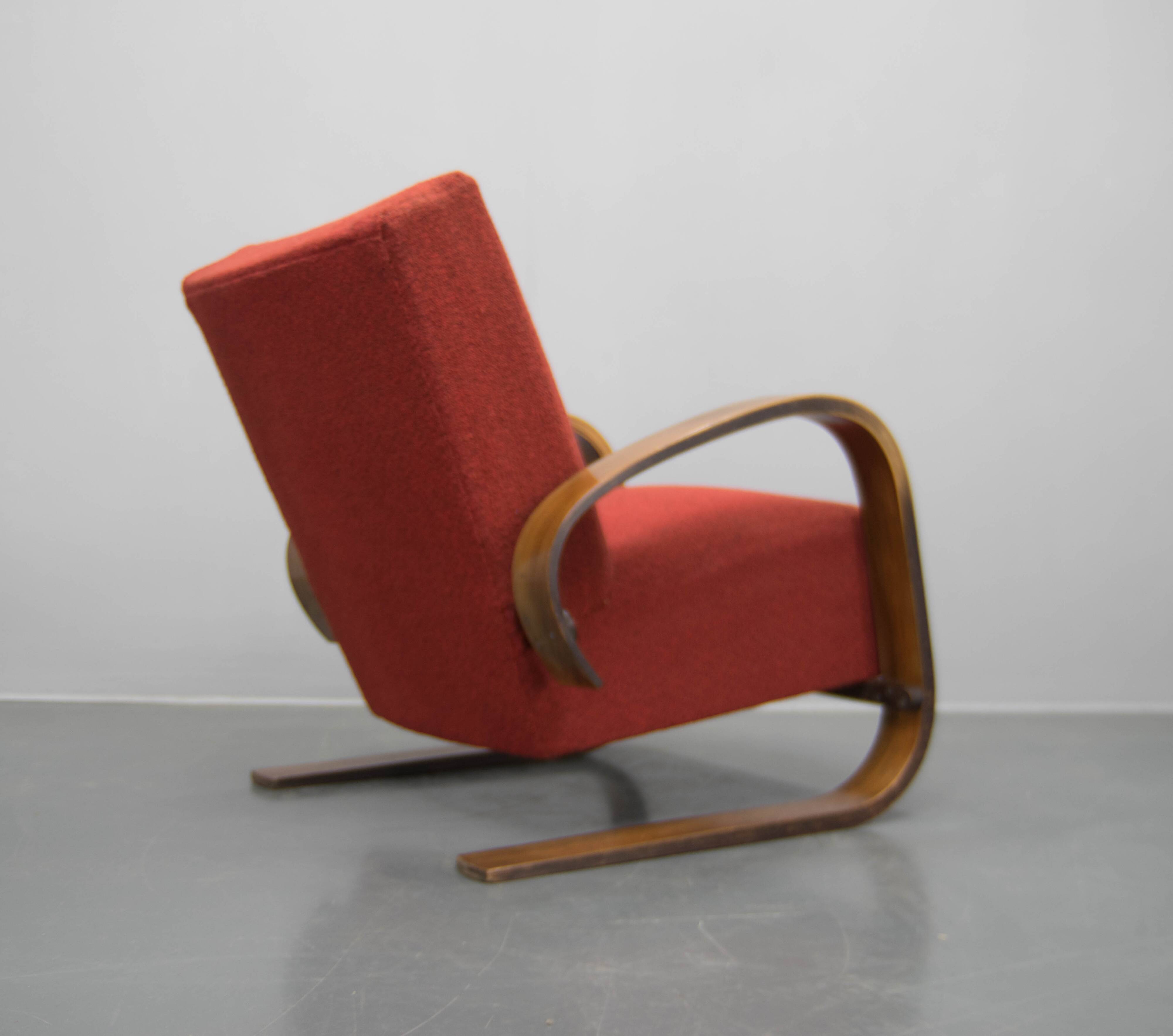 Rare Armchair in Alvar Alto Style by Navratil, 1930s, Labeled