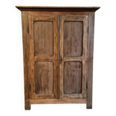 Armoire française ancienne en chêne et pin, fin XIXe siècle
