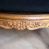 Antique wingback armchair