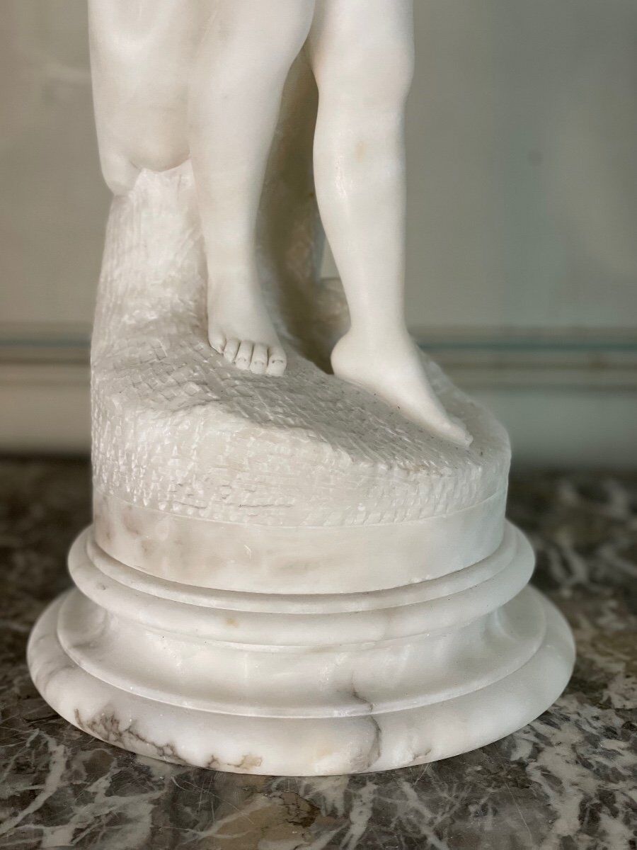 The bather, alabaster sculpture after Falconet.