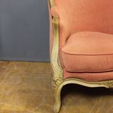Pair of Louis XV Style Bergeres in Painted Beech Circa 1900