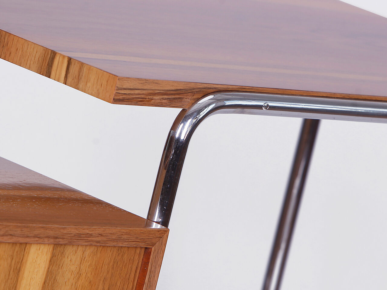 Functionalist Desk Czech Bauhaus Tubular Steel, 1930s