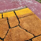 Authentic Beni Ouarain Rug 220x212 cm – Natural Ochre Wool