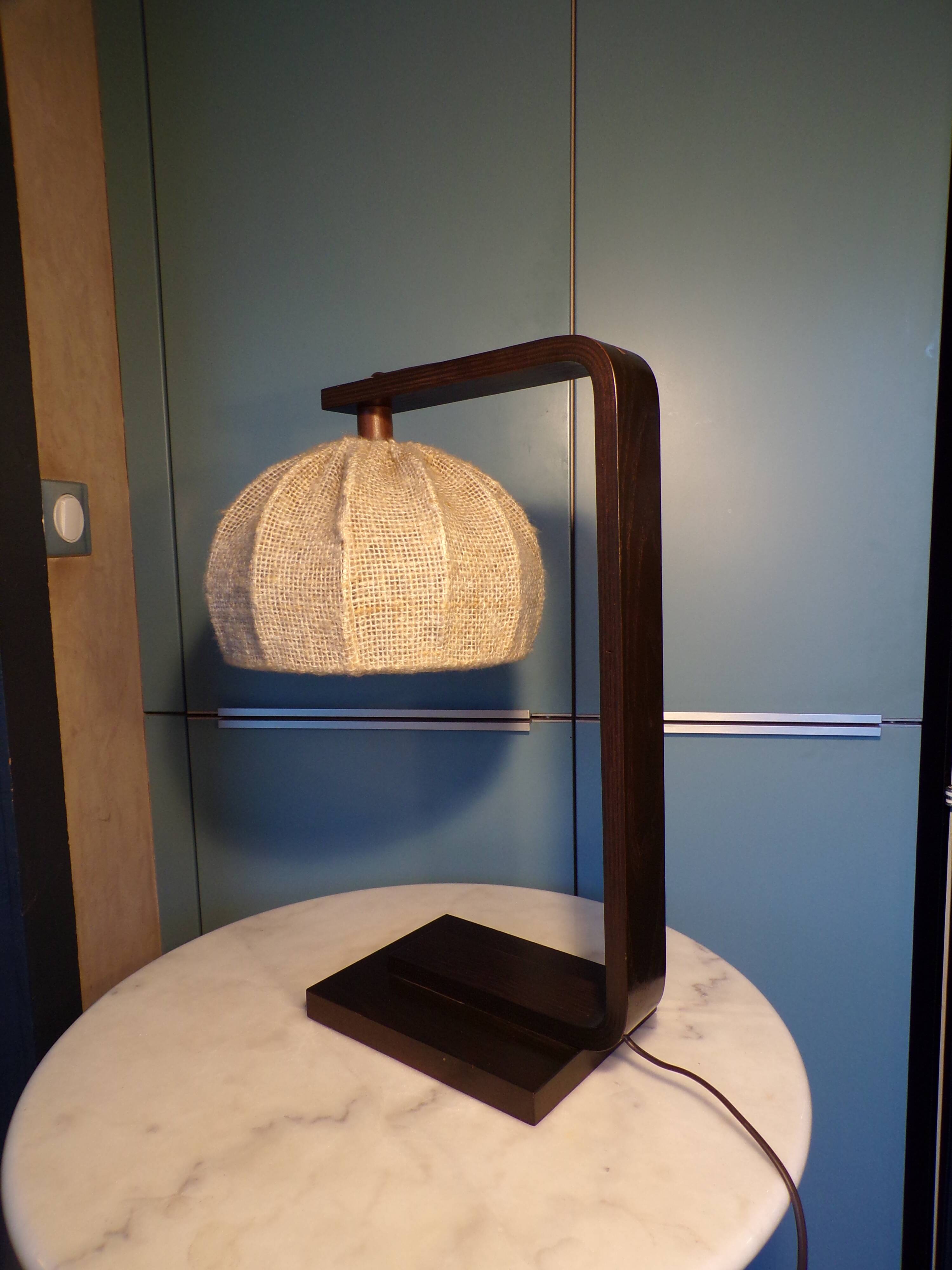 Scandinavian wooden lamp
