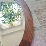 Miroir ovale en bois
