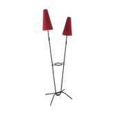 Vintage two-light lamp with plant holder