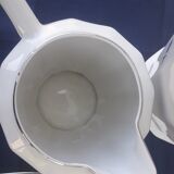 Czechoslovakia porcelain coffee service pattern blue flowers and red art deco flowers