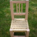 Pink braided seating chair