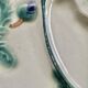 Artichoke plate Digoin in majolica faience barbotine