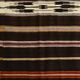 Tapis kilim vintage rayé marron foncé et orange 6x10, 181x305 cm
