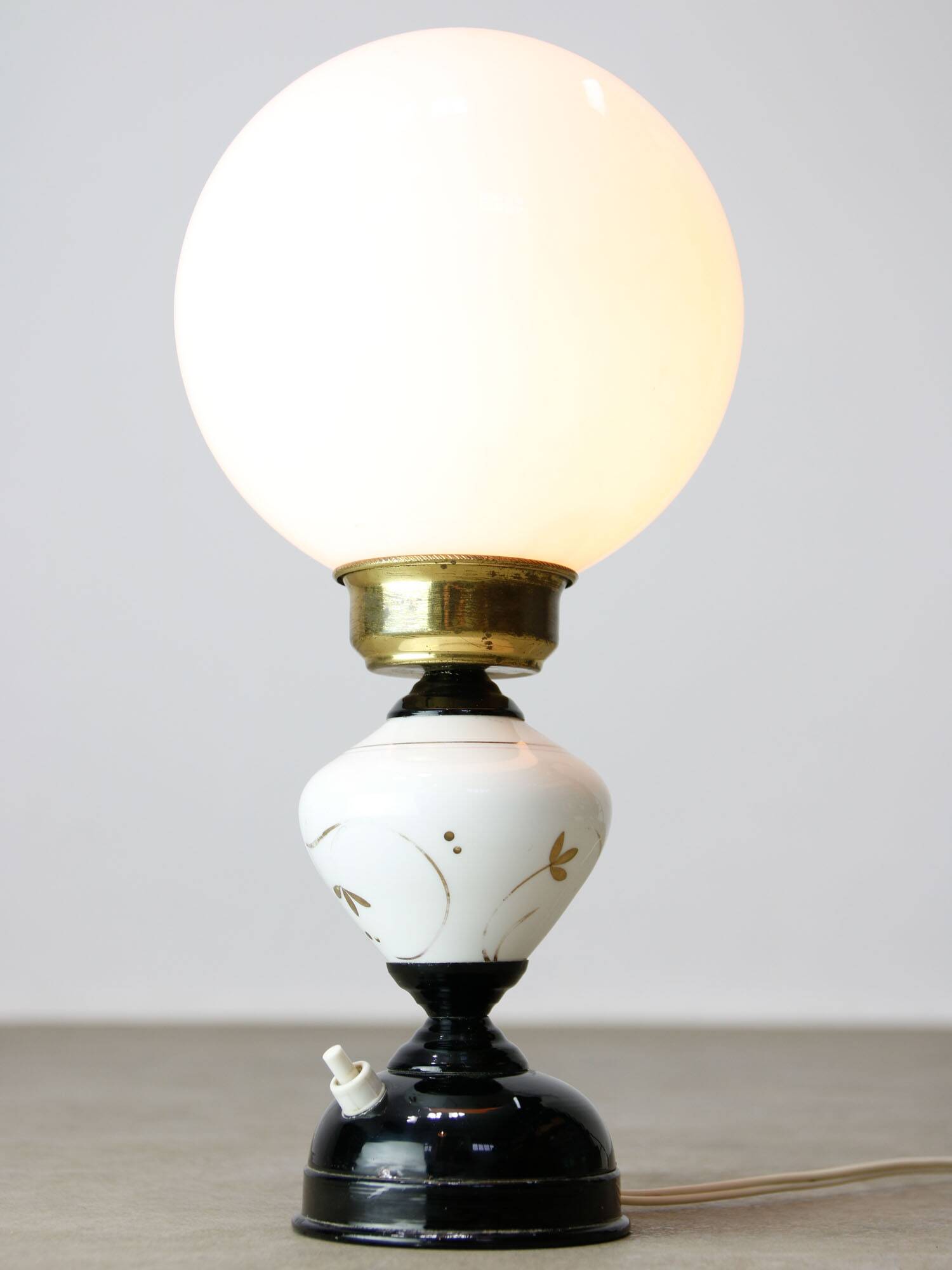 Mid-century Italian Brass & Ceramic Table Lamp, 1960s