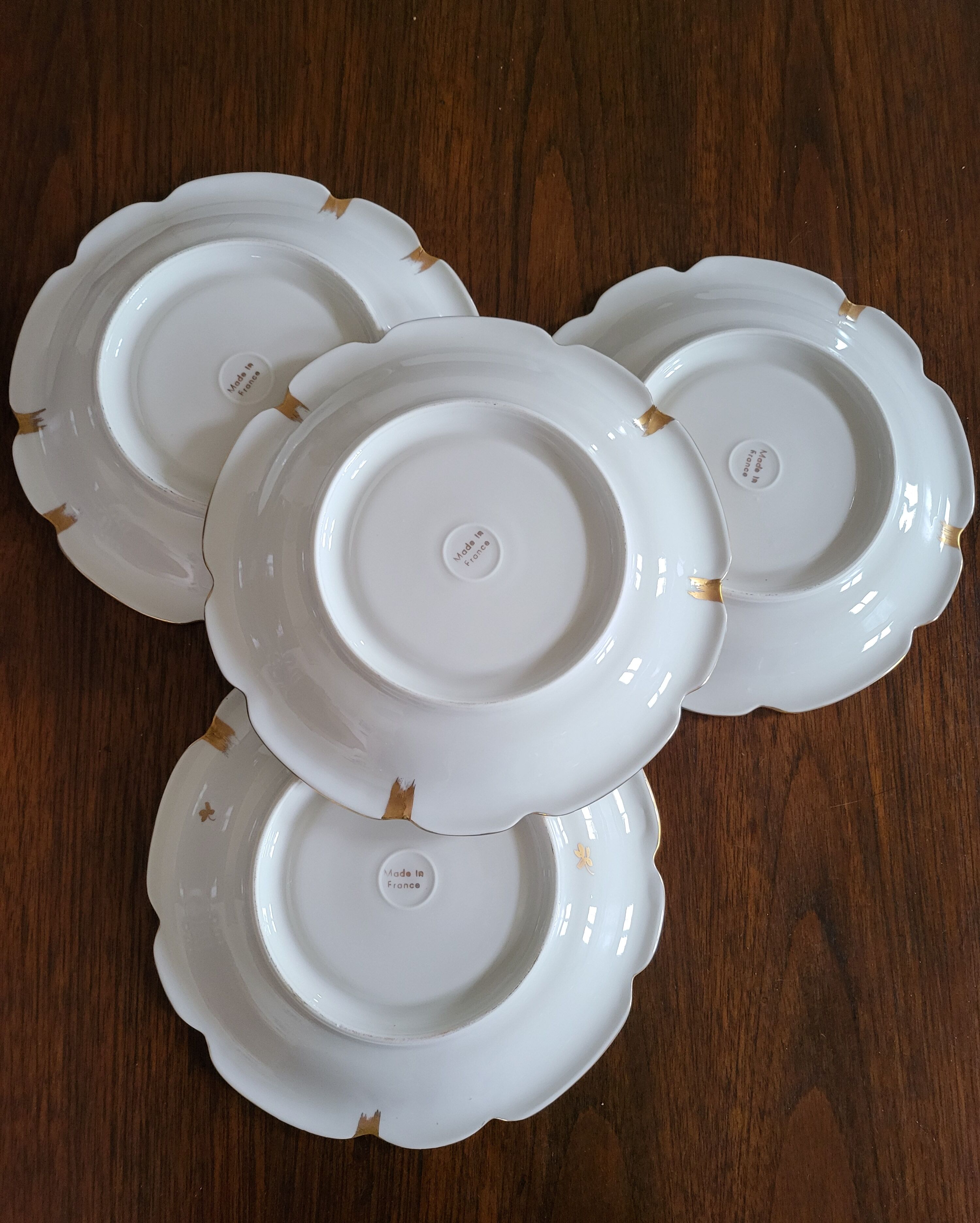 4 Dessert Plates in Old Paris Porcelain