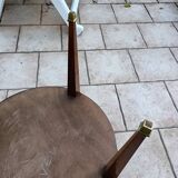Table bouillotte ancienne style louis xvi plateau marbre