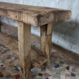 Ancient workbench in raw wood
