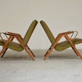 Pair of armchairs restored by Frantisek Jirak for Tatra Nabytok 1960
