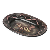 Plat en faïence émaillée par Menelika, Genève, circa 1950