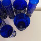 8 verres Pilgrim bleu cobalt