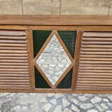 Old Burmese teak shop counter