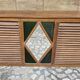 Ancien comptoir de boutique en teck birman