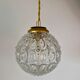 Vintage globe pendant lamp in molded glass