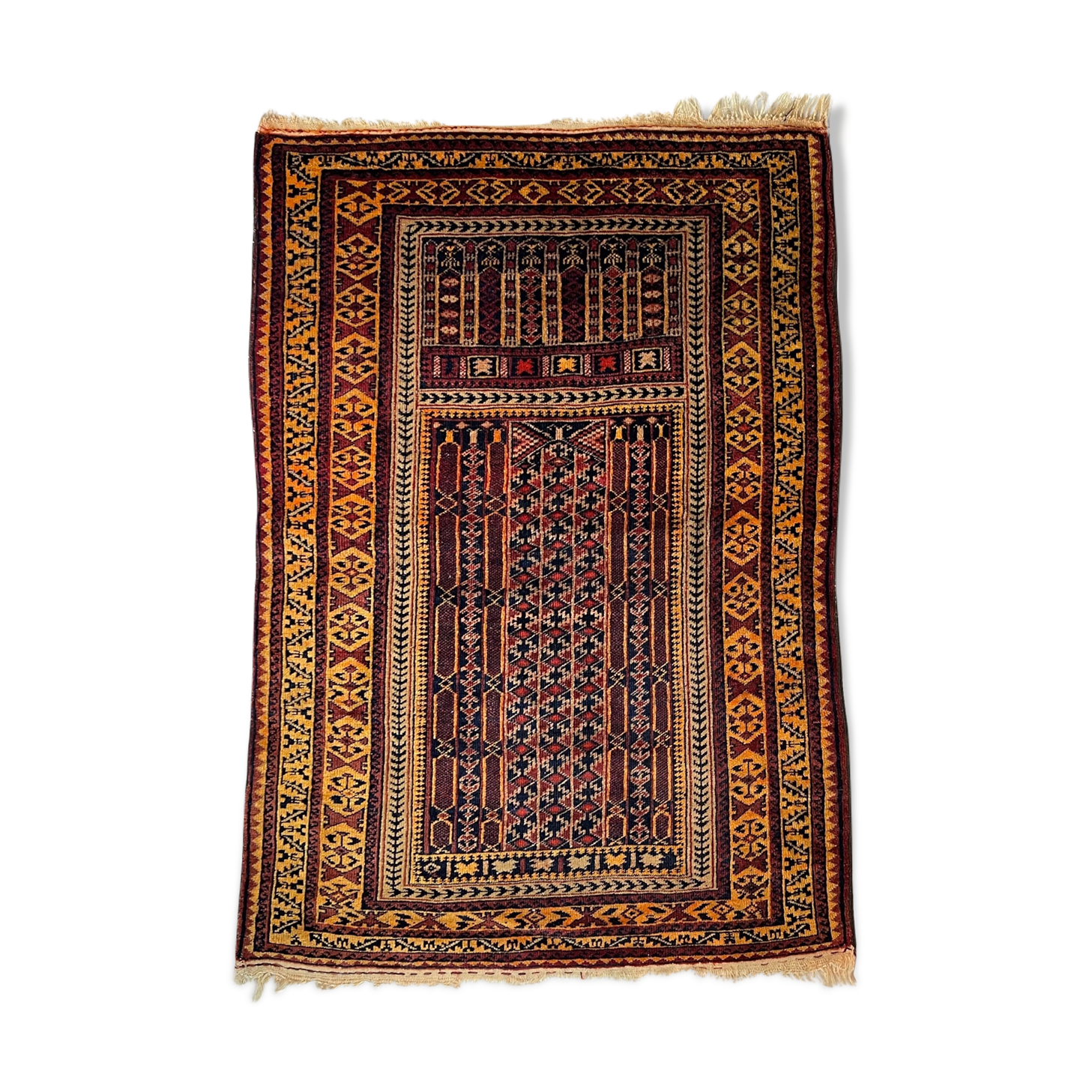 Vintage afghan belouch  rug ,feiner handgeknüpfter orientteppich afghan belutsch teppich, 140 x 86cm