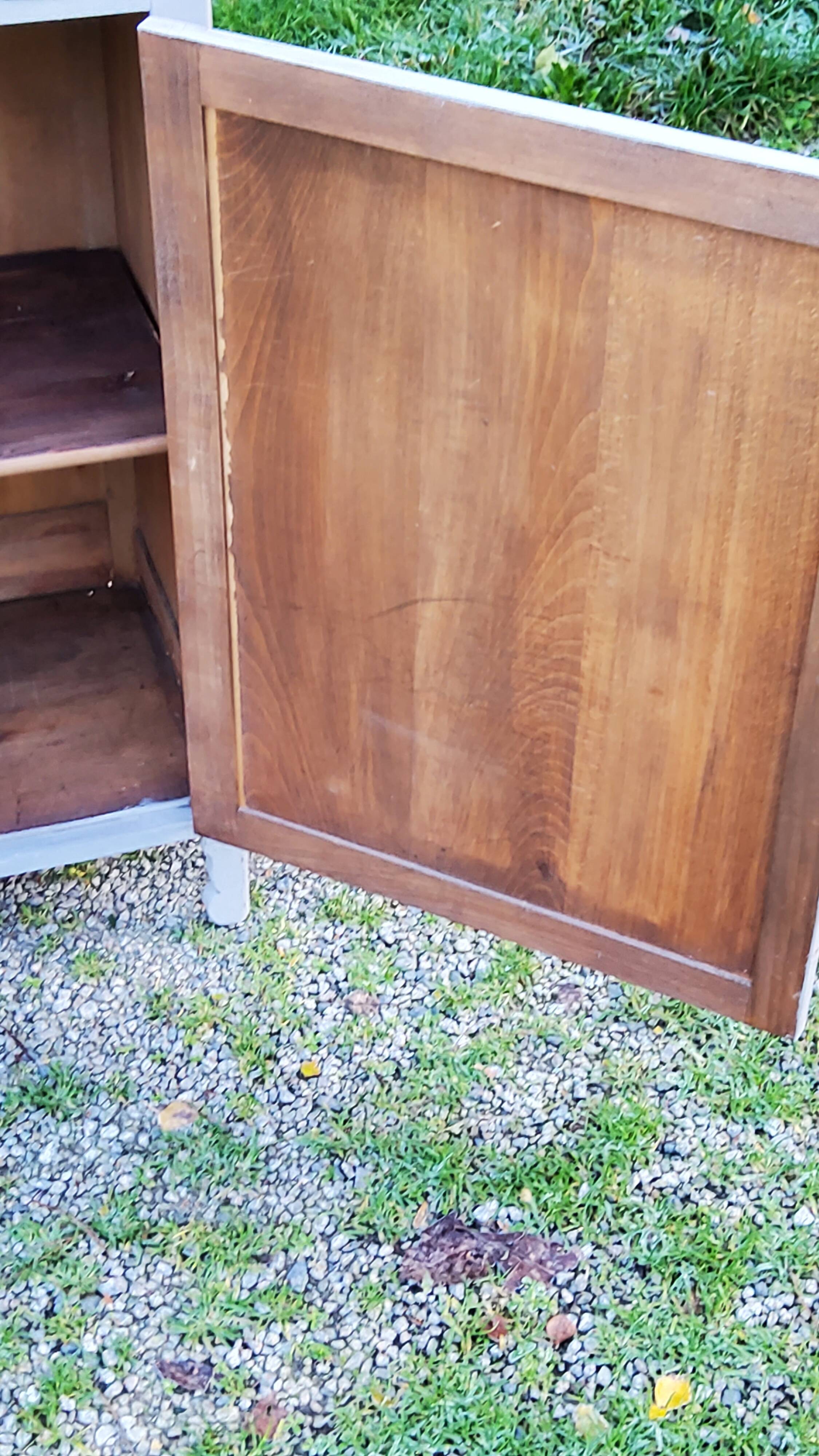 Parisian sideboard pantry from the 1920s with gray patina