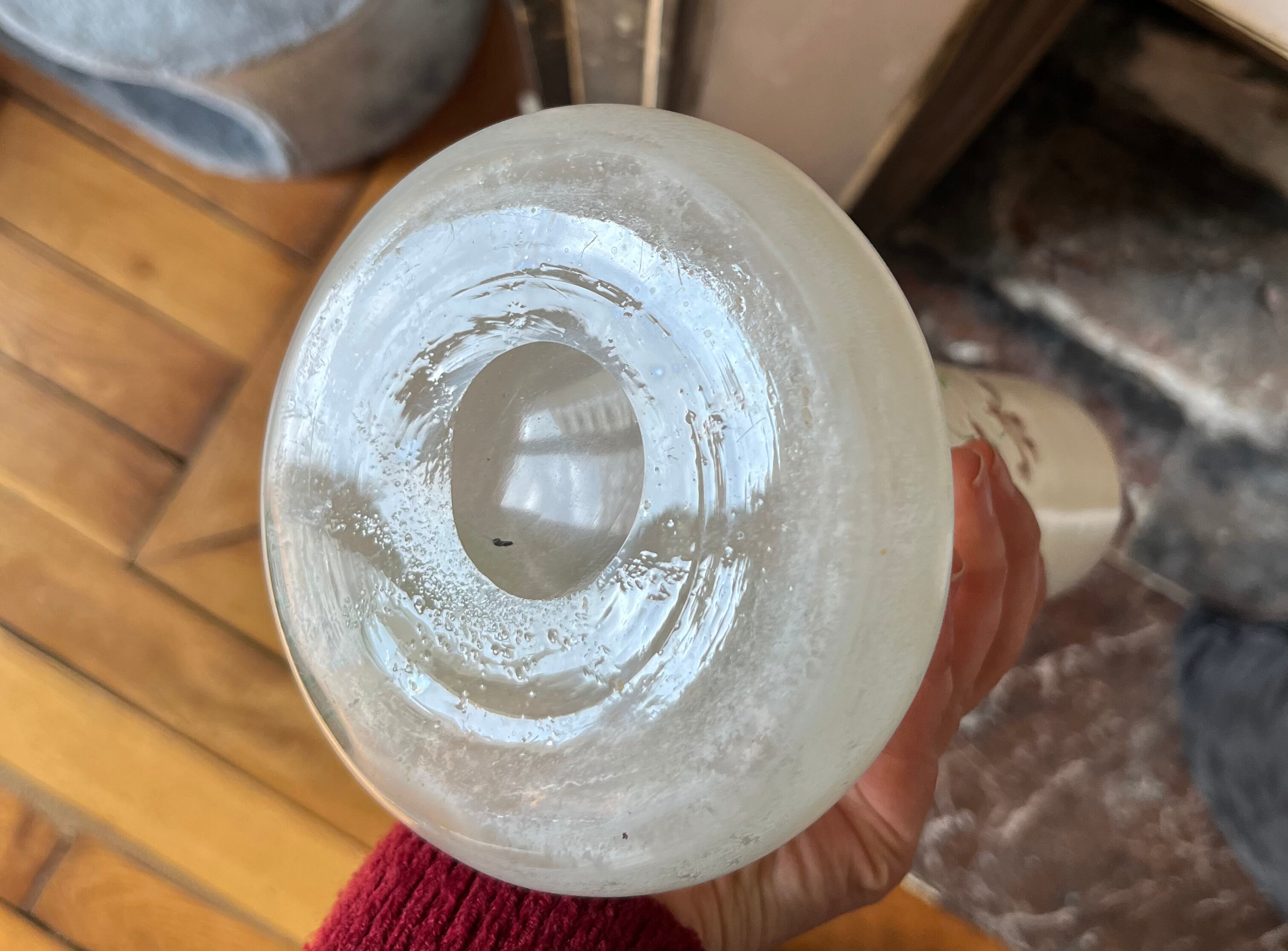 Pair of vases with flower motif by Legras late nineteenth early twentieth century