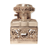 Bottle in glass and silver by Victor Boivin (son), old man, 19th century punch