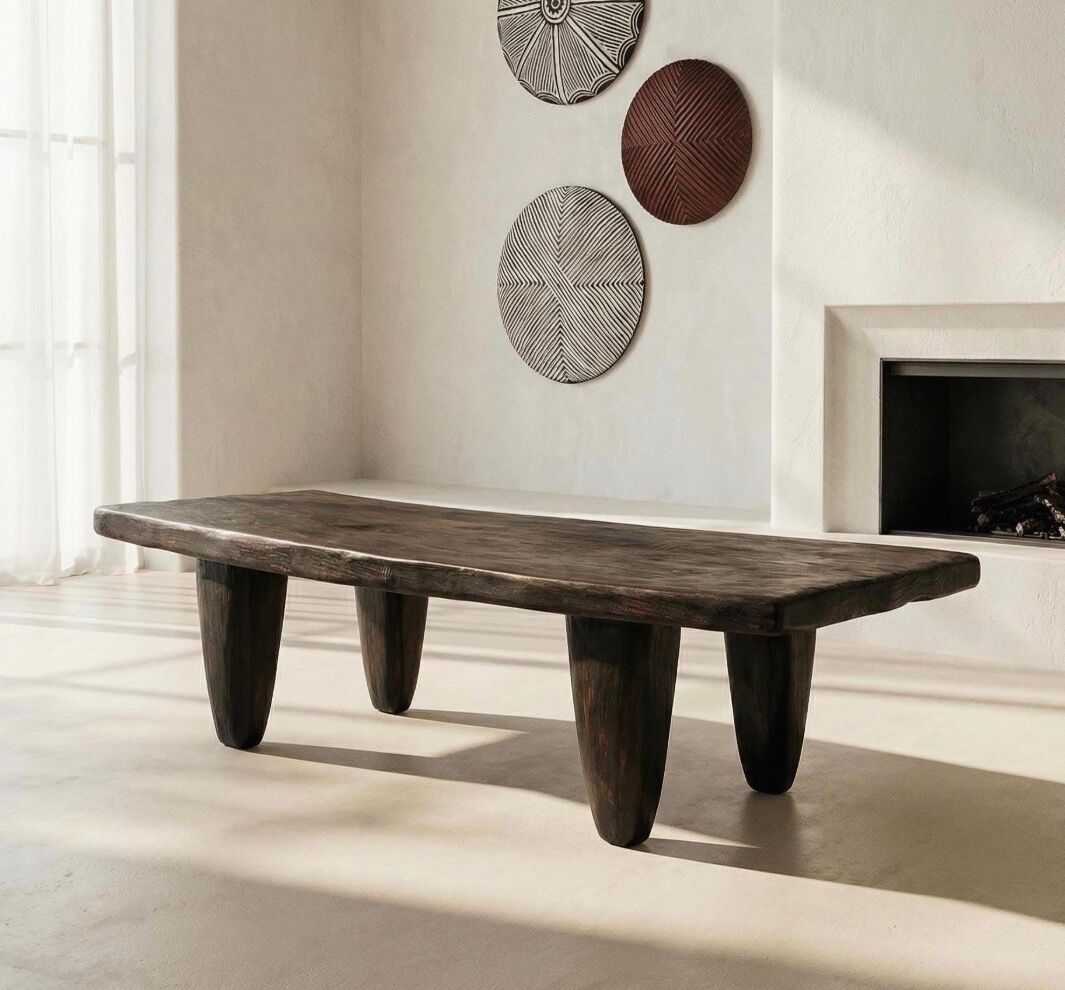Senoufo Coffee Table N1-26 in Solid Wood 1 metre - Senoufo Bench | Esp