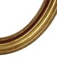 Pair Oval Gold Wooden Frames Classic Style Velvet 49x39cm