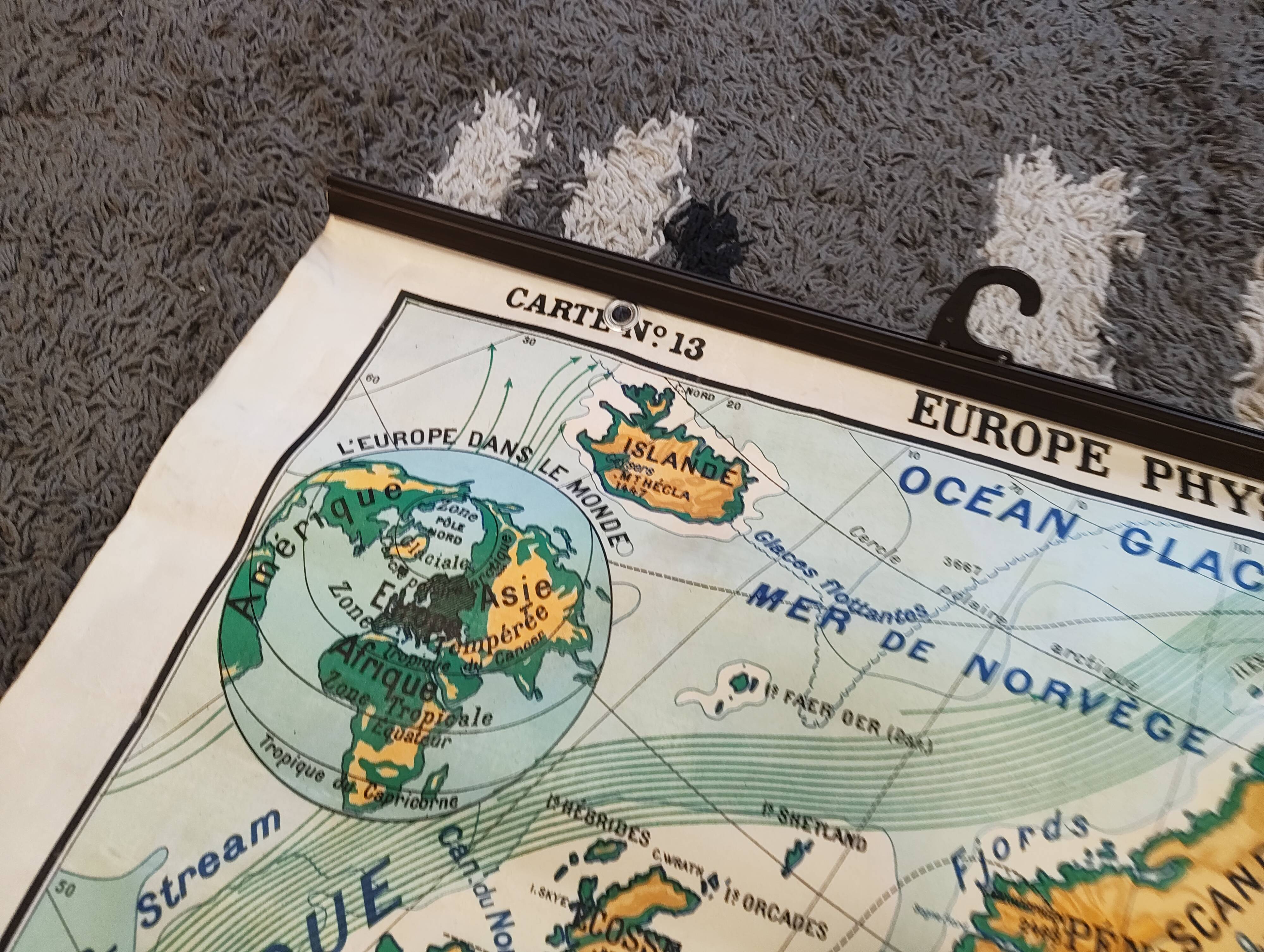 Old map Paul Kaeppelln Europe Physical