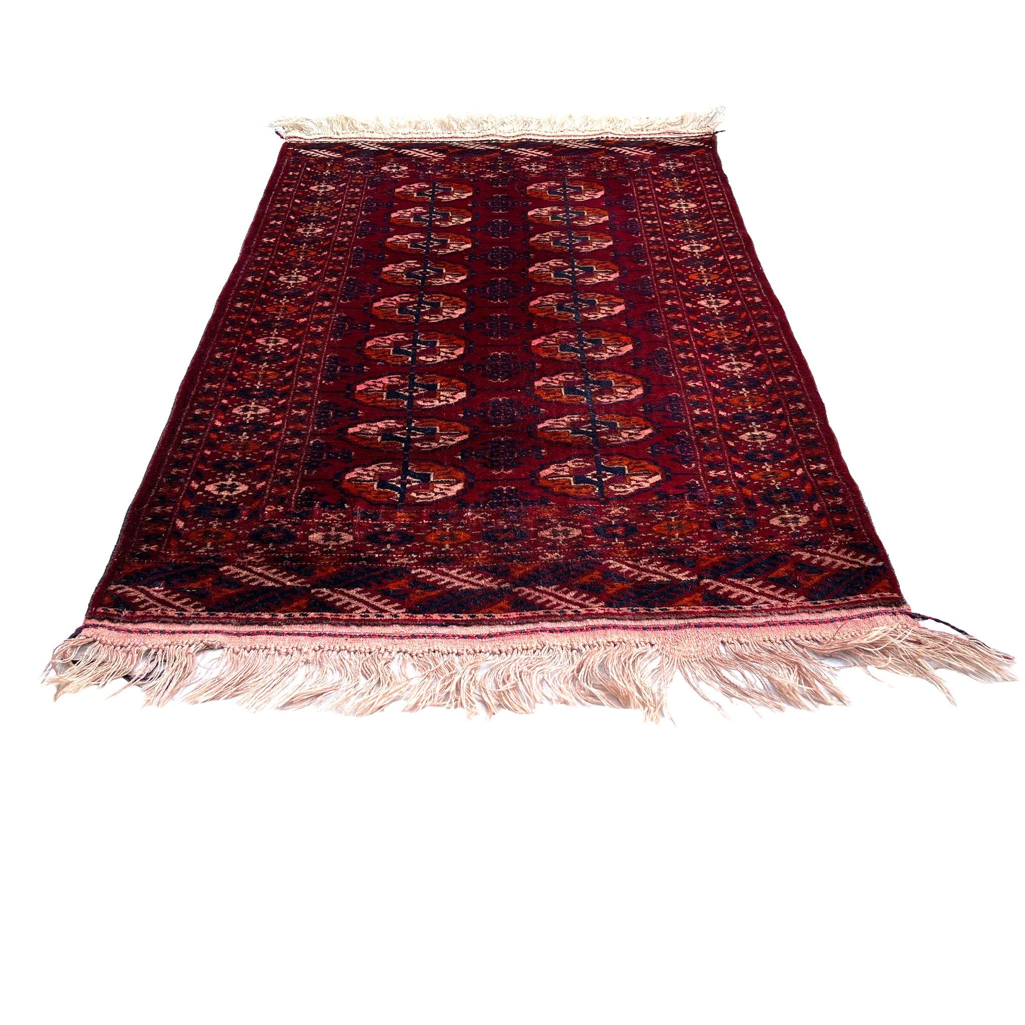 Vintage turkoman rug ,feiner handgeknüpfter orientteppich turkoman teppich, 133 x 84 cm