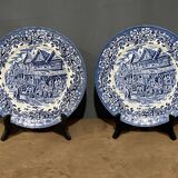 Pair of Royal Tudor Ware plates. England,