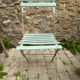 Almond green metal garden furniture