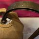 Vintage wrought iron burlap table lamp