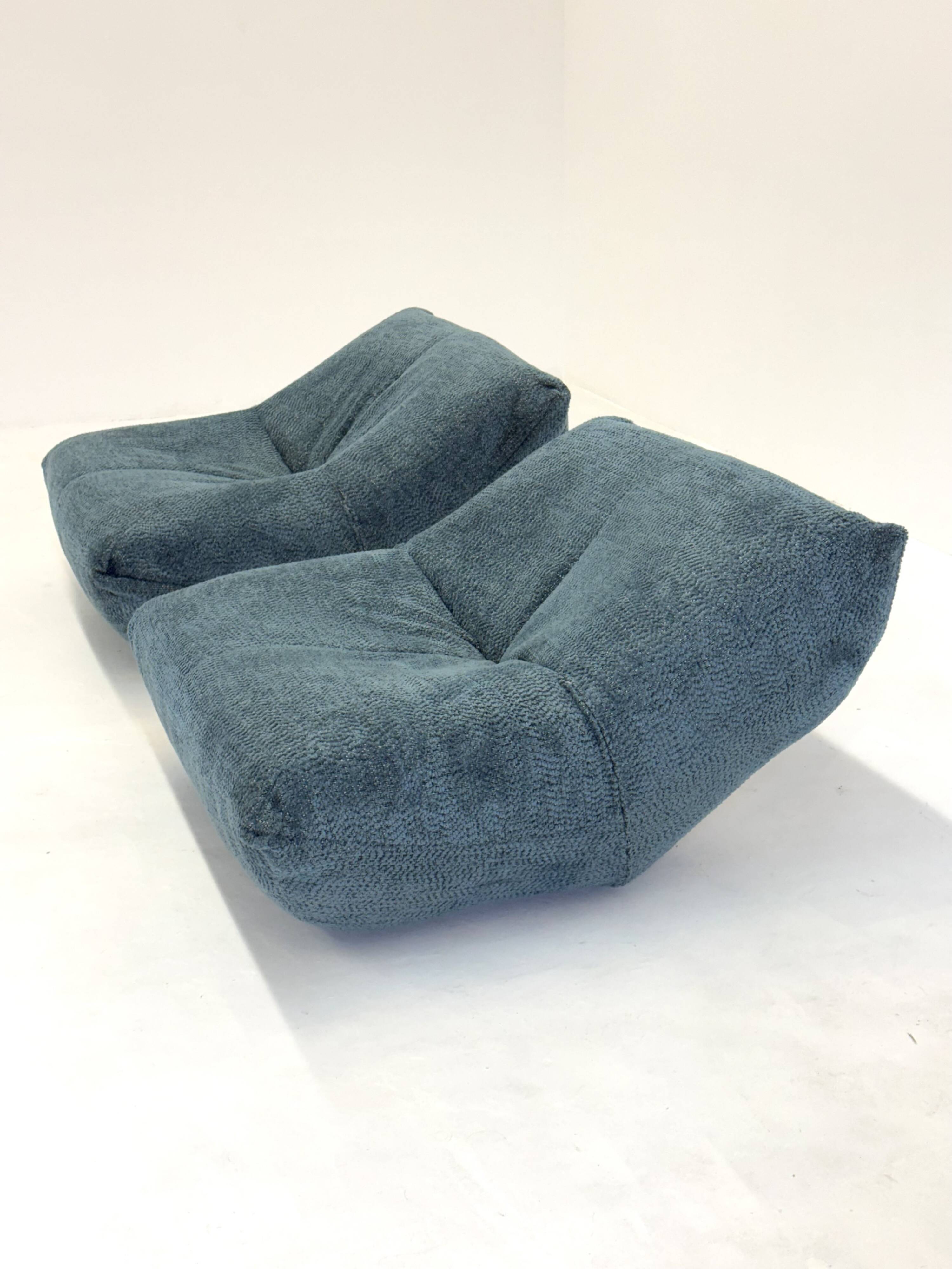 Fauteuils lounge Papillon de Guido Maria Rosati pour Giovannetti en bleu