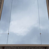 Original Large Mirror has 7 interior mirrors - gray painted wood frame