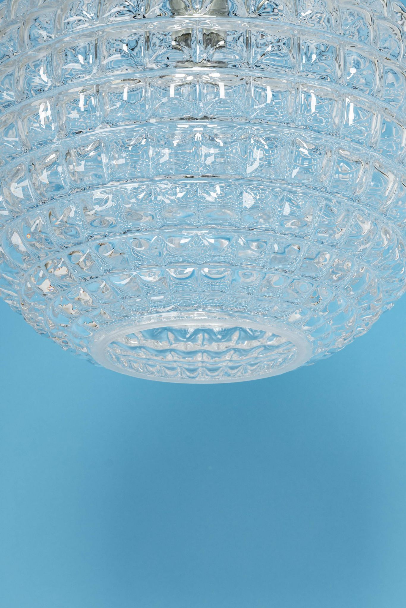 Stunning crystal glass pendant, Peill & Putzler, Germany, 1970s