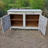 Old low sideboard in solid wood