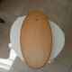 Miroir vintage ovale en bois doré années 60 77*41 cm