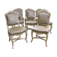 Set of 8 Louis XV style beech chairs from the 1970s.