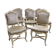 Set of 8 Louis XV style beech chairs from the 1970s.
