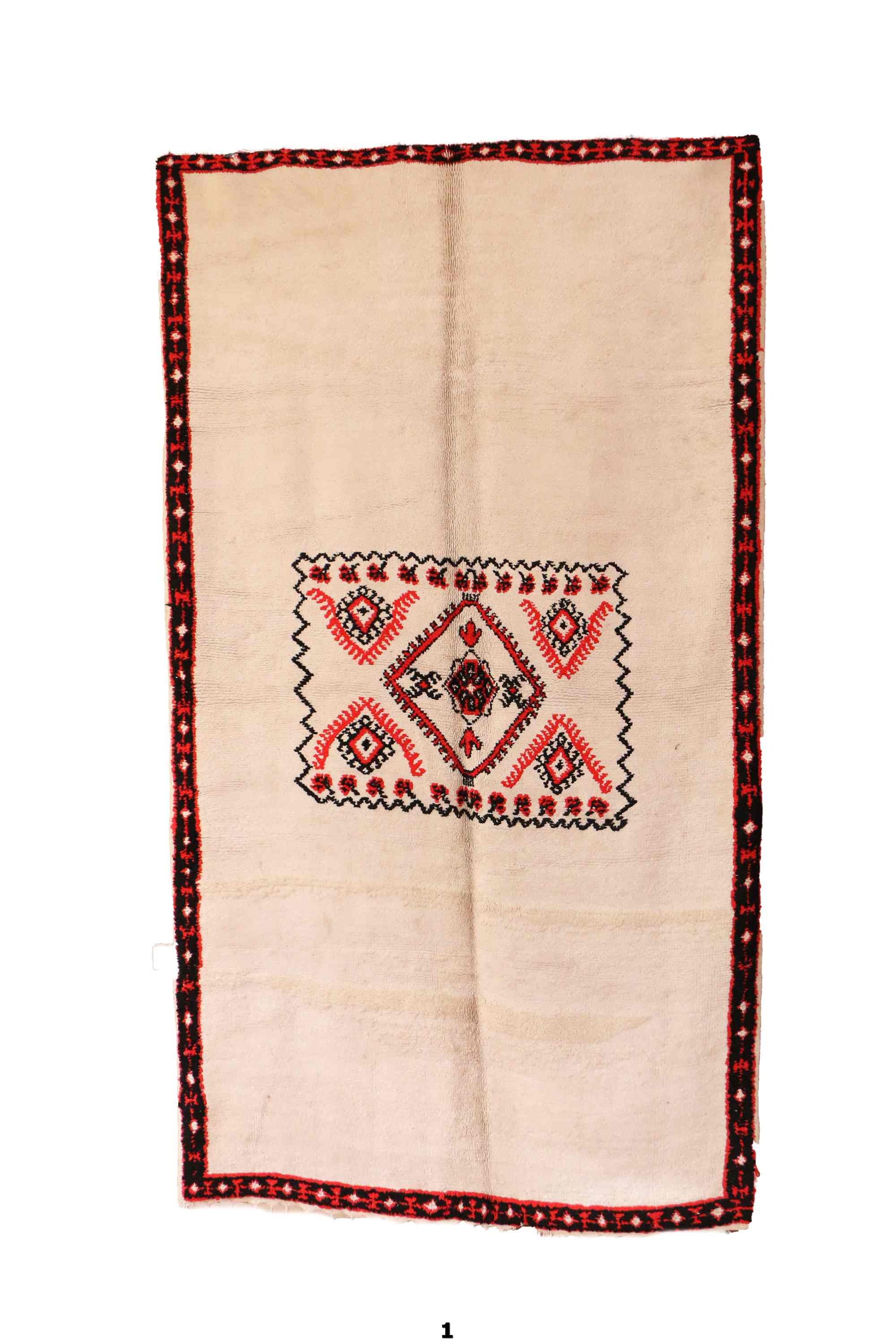Moroccan carpet white - 131 x 237 cm