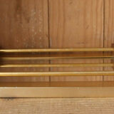 Golden aluminum wooden tray & rectangular mirror circa 1950