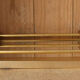 Golden aluminum wooden tray & rectangular mirror circa 1950