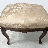 Louis XV style stool in solid walnut, 20th century